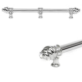 Carpe Diem Hardware - Cache 12'' O.C. Approx w/ 5/8'' Smooth Center Long Pull w/ 23 Rivoli Swarovski Crystals w/ Center Brace - Chalice