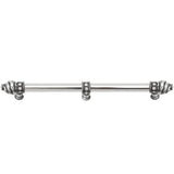 Carpe Diem Hardware - Cache 12'' O.C. (Approximately) With 5/8'' Smooth Center Long Pull and Center Brace With 16 Rivoli Swarovski Clear Crystals In Chalice. - Chalice