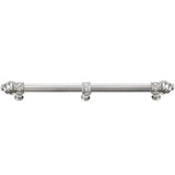 Carpe Diem Hardware - Cache 12'' O.C. (Approximately) With 5/8'' Reeded Center Long Pull and Center Brace With 16 Rivoli Swarovski Clear Crystals In Platinum - Platinum
