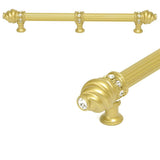 Carpe Diem Hardware - Cache 12'' O.C. Approx w/ 5/8'' Reeded Center Long Pull w/ 23 Rivoli Swarovski Crystals w/ Center Brace - Chalice