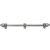 Carpe Diem Hardware - Cache 12'' O.C. (Approximately) With 5/8'' Reeded Center Long Pull and Center Brace With 16 Rivoli Swarovski Clear Crystals In Chalice. - Chalice