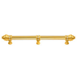 Carpe Diem Hardware - Cache 18'' O.C. Approx w/ 5/8'' Smooth Center Long Pull w/ 23 Rivoli Swarovski Crystals w/ Center Brace - Gilded Mercury