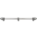 Carpe Diem Hardware - Cache 18'' O.C. (Approximately) With 5/8'' Smooth Center Long Pull and Center Brace With 16 Rivoli Swarovski Clear Crystals In Chalice. - Chalice