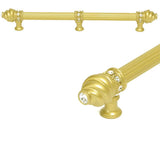 Carpe Diem Hardware - Cache 18'' O.C. Approx w/ 5/8'' Reeded Center Long Pull w/ 23 Rivoli Swarovski Crystals w/ Center Brace - Chalice