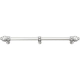 Carpe Diem Hardware - Cache 22'' O.C. (Approximately) With 5/8'' Smooth Center Long Pull and Center Brace With 16 Rivoli Swarovski Clear Crystals In Satin - Satin