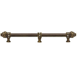 Carpe Diem Hardware - Cache 22'' O.C. Approx w/ 5/8'' Smooth Center Long Pull w/ 23 Rivoli Swarovski Crystals w/ Center Brace - Antique Brass