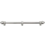 Carpe Diem Hardware - Cache 22'' O.C. (Approximately) With 5/8'' Reeded Center Long Pull and Center Brace With 16 Rivoli Swarovski Clear Crystals In Platinum - Platinum
