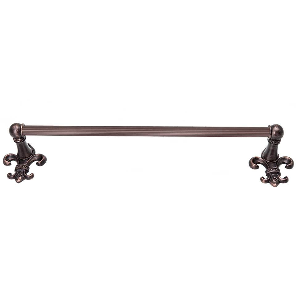 Carpe Diem Hardware - Charlemagne 32'' O.C (Approximately) Towel Bar With 5/8'' Reeded Center - Oil Rubbed Bronze