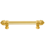 Carpe Diem Hardware - Cricket Cage 6'' O.C. (Approximately) With 5/8'' Smooth Center Long Pull Large Finial In Gilded Mercury. - Gilded Mercury