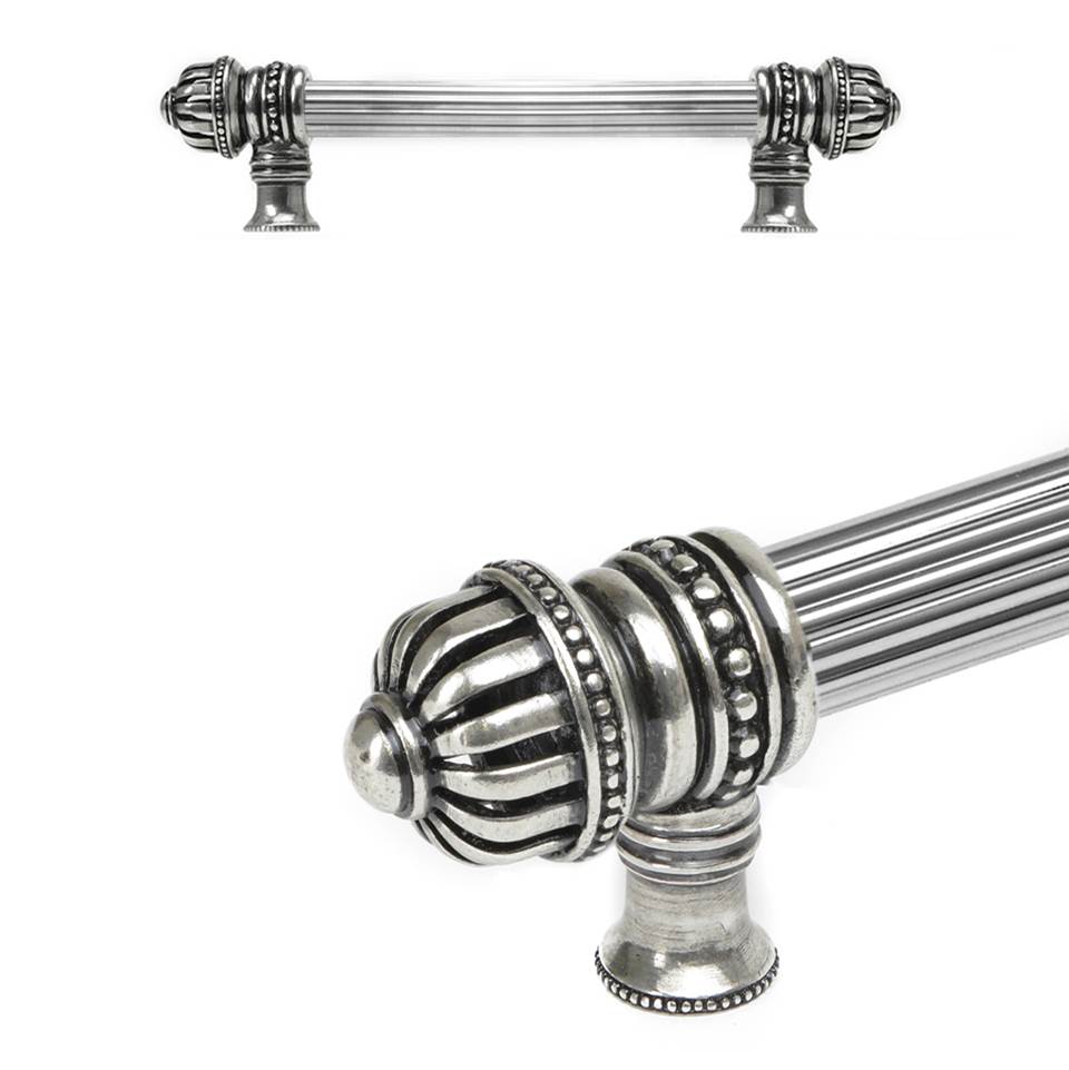 Carpe Diem Hardware - Cricket Cage 6'' O.C. (Approximately) With 5/8'' Reeded Center Long Pull Large Finial In Chalice. - Chalice
