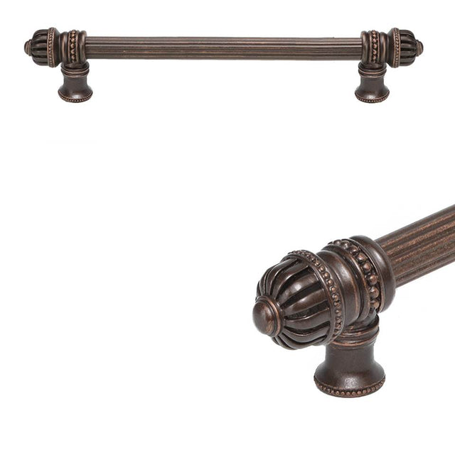 Carpe Diem Hardware - Cricket Cage 9'' O.C. Approx w/ 5/8'' Reeded Center Long Pull Small Finial - Soft Gold