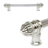 Carpe Diem Hardware - Cricket Cage 9'' O.C. (Approximately) With 5/8'' Reeded Center Long Pull Large Finial In Platinum. - Platinum