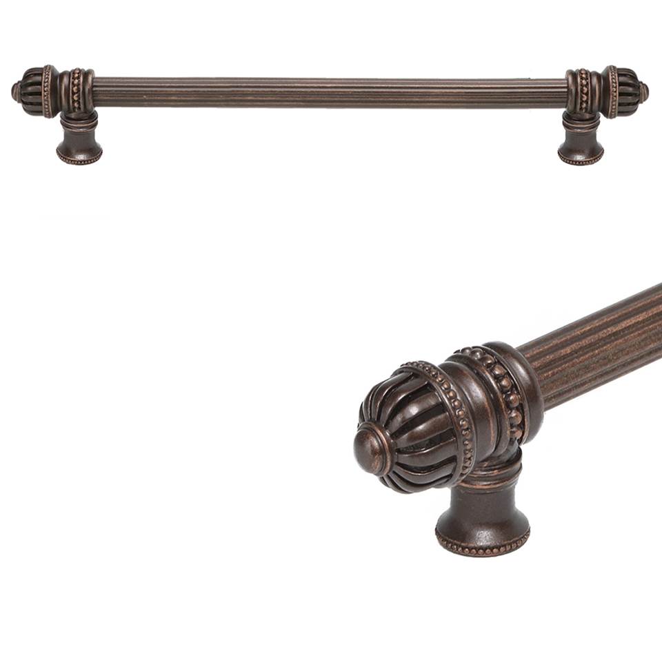 Carpe Diem Hardware - Cricket Cage 12'' O.C. Approx w/ 5/8'' Reeded Center Long Pull Small Finial - Soft Gold