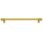 Carpe Diem Hardware - Cricket Cage 18'' O.C. Approx w/ 5/8'' Smooth Center Long Pull Small Finial - Antique Brass