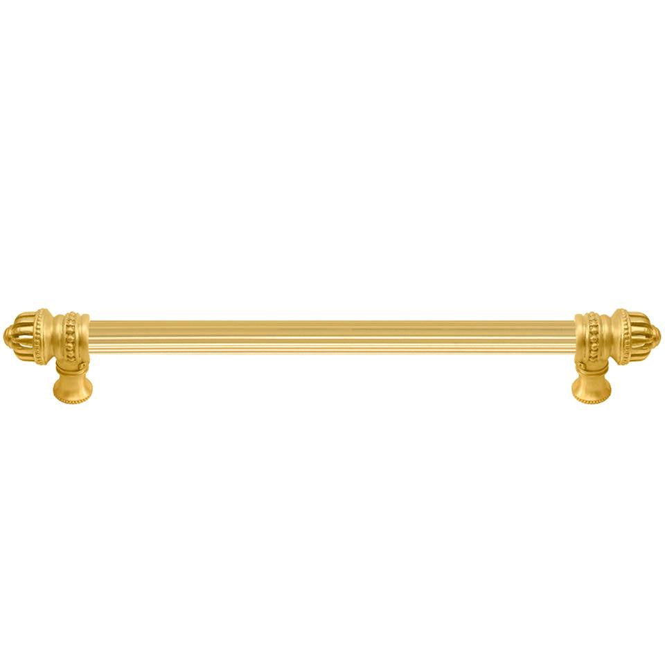 Carpe Diem Hardware - Cricket Cage 18'' O.C. (Approximately) With 5/8'' Reeded Center Long Pull Large Finial In Gilded Mercury. - Gilded Mercury