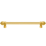 Carpe Diem Hardware - Cricket Cage 18'' O.C. (Approximately) With 5/8'' Reeded Center Long Pull Large Finial In Gilded Mercury. - Gilded Mercury