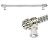 Carpe Diem Hardware - Cricket Cage 22'' O.C. (Approximately) With 5/8'' Reeded Center Long Pull Large Finial In Platinum. - Platinum