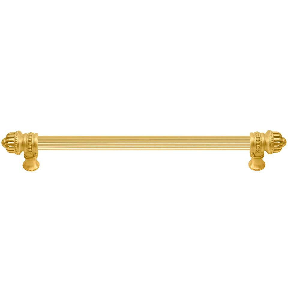 Carpe Diem Hardware - Cricket Cage 22'' O.C. (Approximately) With 5/8'' Reeded Center Long Pull Large Finial In Gilded Mercury. - Gilded Mercury