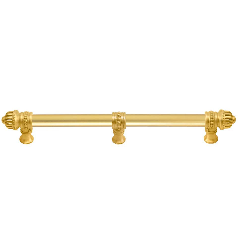 Carpe Diem Hardware - Cricket Cage 18'' O.C. (Approximately) With 5/8'' Smooth Center Long Pull and Center Brace Large Finial In Gilded Mercury. - Gilded Mercury