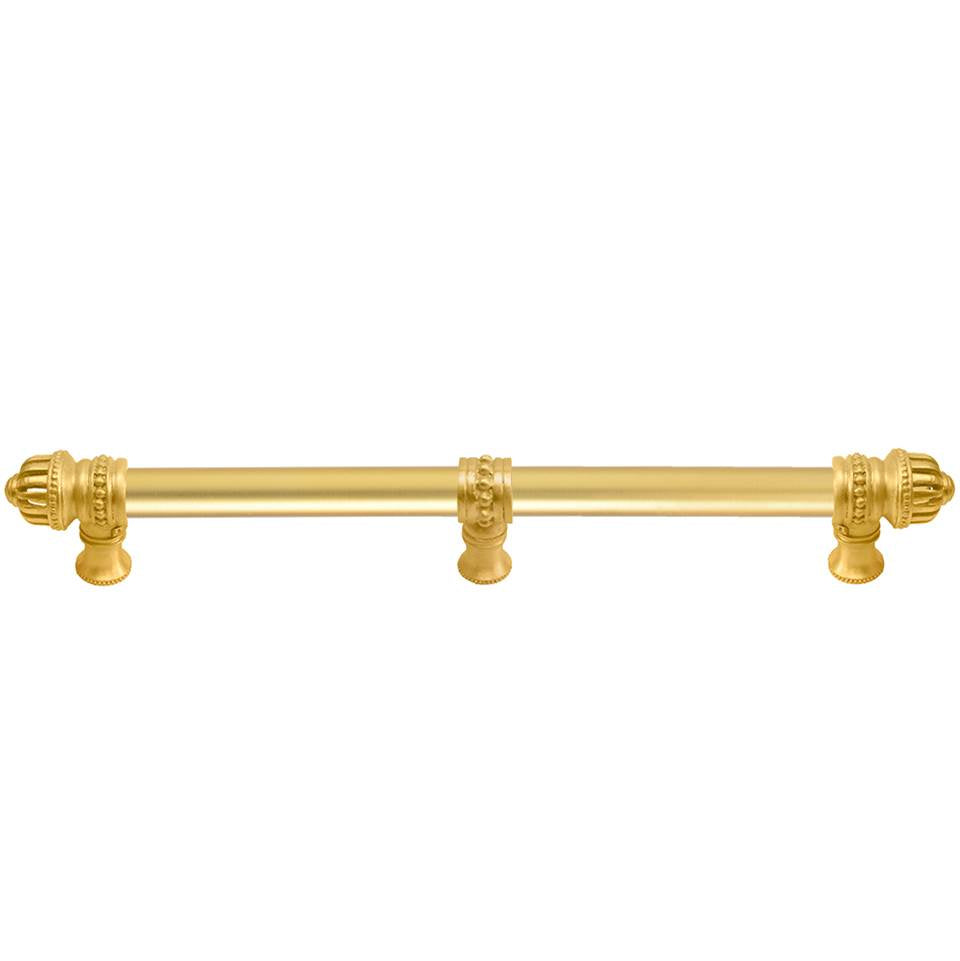 Carpe Diem Hardware - Cricket Cage 22'' O.C. (Approximately) With 5/8'' Smooth Center Long Pull and Center Brace Large Finial In Gilded Mercury. - Gilded Mercury