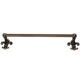 Carpe Diem Hardware - Charlemagne 36'' O.C (Approximately) Towel Bar With 5/8'' Reeded Center - Antique Brass