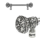 Carpe Diem Hardware - Juliane Grace 6'' O.C. (Approximately) With 5/8'' Smooth Center Long Pull Large Finial With Clear Swarovski Crystals In Chalice. - Chalice