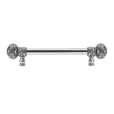 Carpe Diem Hardware - Juliane Grace 6'' O.C. (Approx) With 5/8'' Smooth Center Long Pull Large Finial W/ 56 Swarovski Clear and Aurore Boreale Crystals - Chalice