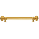 Carpe Diem Hardware - Juliane Grace 6'' O.C. (Approximately) With 5/8'' Reeded Center Long Pull Large Finial With Clear Swarovski Crystals In Gilded Mercury. - Gilded Mercury