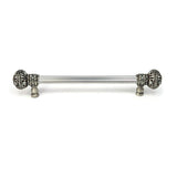 Carpe Diem Hardware - Juliane Grace 9'' O.C. Approx w/ 5/8'' Smooth Center Long Pull Large Finial w/ 56 Swarovski Crystals - Soft Gold