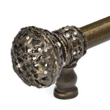 Juliane Grace 9'' O.C. (Approx) With 5/8'' Smooth Center Long Pull Large Finial W/ 56 Swarovski Clear Crystals