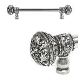 Carpe Diem Hardware - Juliane Grace 9'' O.C. (Approximately) With 5/8'' Smooth Center Long Pull Large Finial With Clear Swarovski Crystals In Chalice. - Chalice