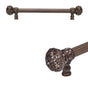 Carpe Diem Hardware - Juliane Grace 9'' O.C. Approx w/ 5/8'' Reeded Center Long Pull Large Finial w/ 56 Swarovski Crystals - Soft Gold