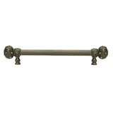 Carpe Diem Hardware - Juliane Grace 9'' O.C. (Approximately) With 5/8'' Reeded Center Long Pull Large Finial With Clear Swarovski Crystals In Antique Brass. - Antique Brass