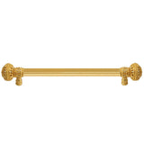 Carpe Diem Hardware - Juliane Grace 9'' O.C. (Approximately) With 5/8'' Reeded Center Long Pull Large Finial With Clear Swarovski Crystals In Gilded Mercury. - Gilded Mercury