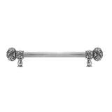 Carpe Diem Hardware - Juliane Grace 9'' O.C. (Approx) With 5/8'' Reeded Center Long Pull Large Finial W/ 56 Swarovski Clear and Aurore Boreale Crystals - Chalice
