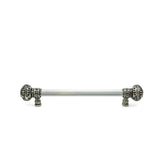 Carpe Diem Hardware - Juliane Grace 12'' O.C.Approx w/ 5/8'' Smooth Center Long Pull Large Finial w/ 56 Swarovski Crystals - Soft Gold