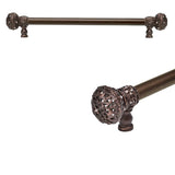 Carpe Diem Hardware - Juliane Grace 12'' O.C.Approx w/ 5/8'' Smooth Center Long Pull Large Finial w/ 56 Swarovski Crystals - Oil Rub Bronze