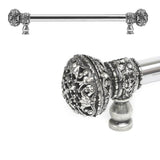 Carpe Diem Hardware - Juliane Grace 12'' O.C.Approx w/ 5/8'' Smooth Center Long Pull Large Finial w/ 56 Swarovski Crystals - Chalice