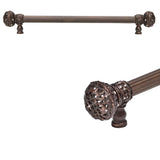 Carpe Diem Hardware - Juliane Grace 12'' O.C.Approx w/ 5/8'' Reeded Center Long Pull Large Finial w/ 56 Swarovski Crystals - Soft Gold