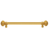 Carpe Diem Hardware - Juliane Grace 12'' O.C. (Approximately) With 5/8'' Reeded Center Long Pull Large Finial With Clear Swarovski Crystals In Gilded Mercury. - Gilded Mercury