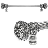 Carpe Diem Hardware - Juliane Grace 12'' O.C. (Approximately) With 5/8'' Reeded Center Long Pull Large Finial With Clear Swarovski Crystals In Chalice. - Chalice