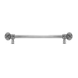 Carpe Diem Hardware - Juliane Grace 12'' O.C.(Approx) With 5/8'' Reeded Center Long Pull Large Finial W/ 56 Swarovski Clear and Aurore Boreale Crystals - Chalice