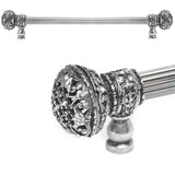 Carpe Diem Hardware - Juliane Grace 18'' O.C. (Approximately) With 5/8'' Reeded Center Long Pull Large Finial With Clear Swarovski Crystals In Chalice. - Chalice
