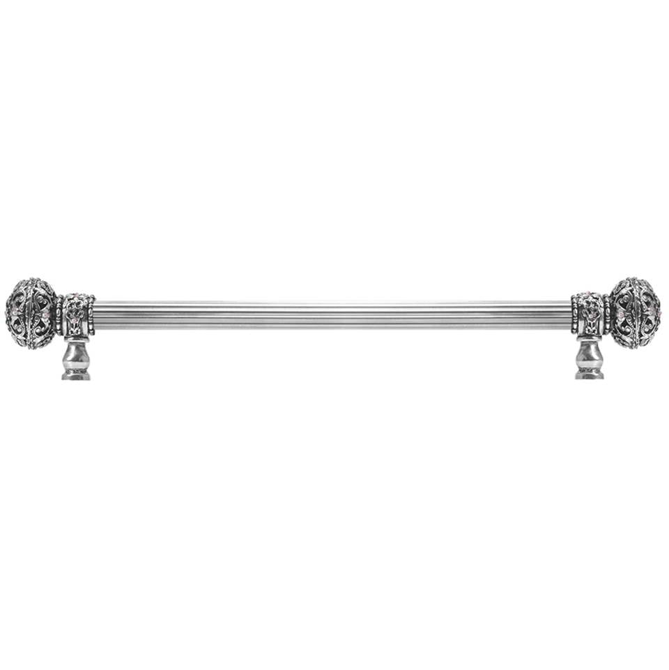 Carpe Diem Hardware - Juliane Grace 18'' O.C. Approx w/ 5/8'' Reeded Center Long Pull Large Finial w/ 56 Swarovski Crystals - Chalice