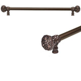 Carpe Diem Hardware - Juliane Grace 22'' O.C. Approx w/ 5/8'' Smooth Center Long Pull Large Finial w/ 56 Swarovski Crystals - Soft Gold