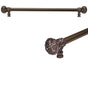 Carpe Diem Hardware - Juliane Grace 22'' O.C. Approx w/ 5/8'' Smooth Center Long Pull Large Finial w/ 56 Swarovski Crystals - Soft Gold