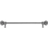 Carpe Diem Hardware - Juliane Grace 22'' O.C. (Approx) With 5/8'' Smooth Center Long Pull Large Finial W/ 56 Swarovski Clear and Aurore Boreale Crystals - Chalice