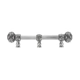 Carpe Diem Hardware - Juliane Grace 6'' O.C. (Approx) With 5/8'' Reeded Center Long Pull Large Finial W/ 65 Swarovski Clear and Aurore Boreale Crystals With Center Brace - Chalice