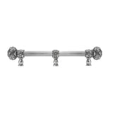 Carpe Diem Hardware - Juliane Grace 9'' O.C. (Approx) With 5/8'' Reeded Center Long Pull Large Finial W/ 65 Swarovski Clear and Aurore Boreale Crystals With Center Brace - Chalice