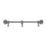 Carpe Diem Hardware - Juliane Grace 12'' O.C.(Approx) With 5/8'' Smooth Center Long Pull Large Finial W/ 65 Swarovski Clear and Aurore Boreale Crystals With Center Brace - Chalice